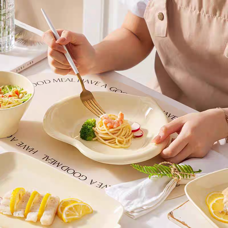 💛 Butter Cream Collection  Minimalist Ceramic Tableware Set