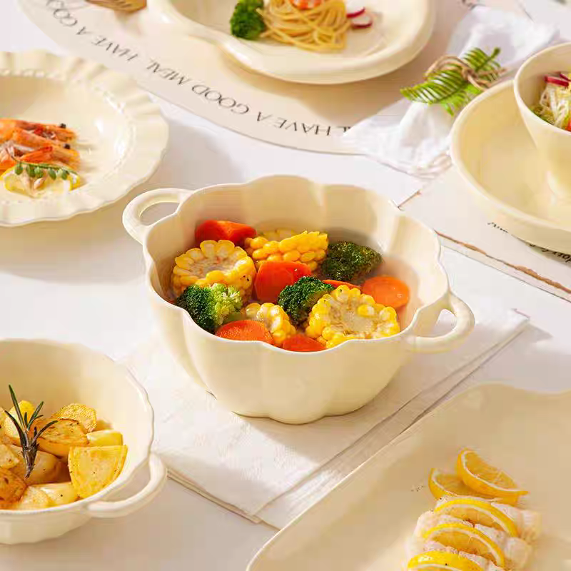 💛 Butter Cream Collection  Minimalist Ceramic Tableware Set