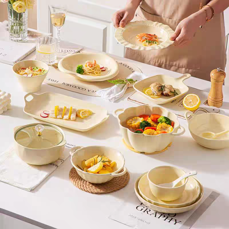 💛 Butter Cream Collection  Minimalist Ceramic Tableware Set
