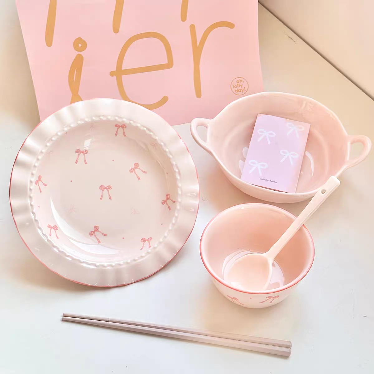 Pink Ribbon Bow Collection