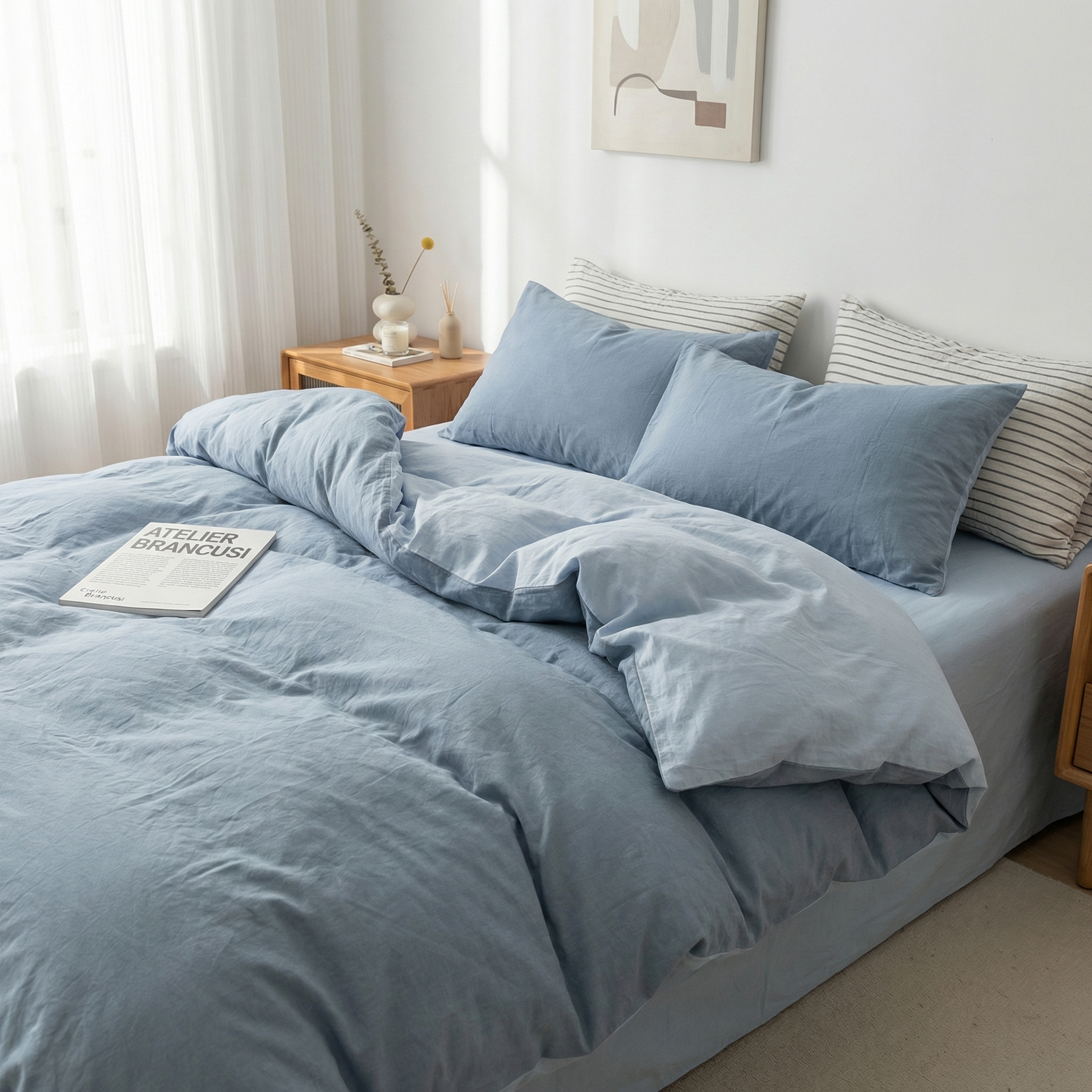 🌙 Moonlight Mist Blue Bedding Set