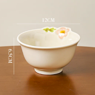 🌸 Embossed Floral Ceramic Tableware Series