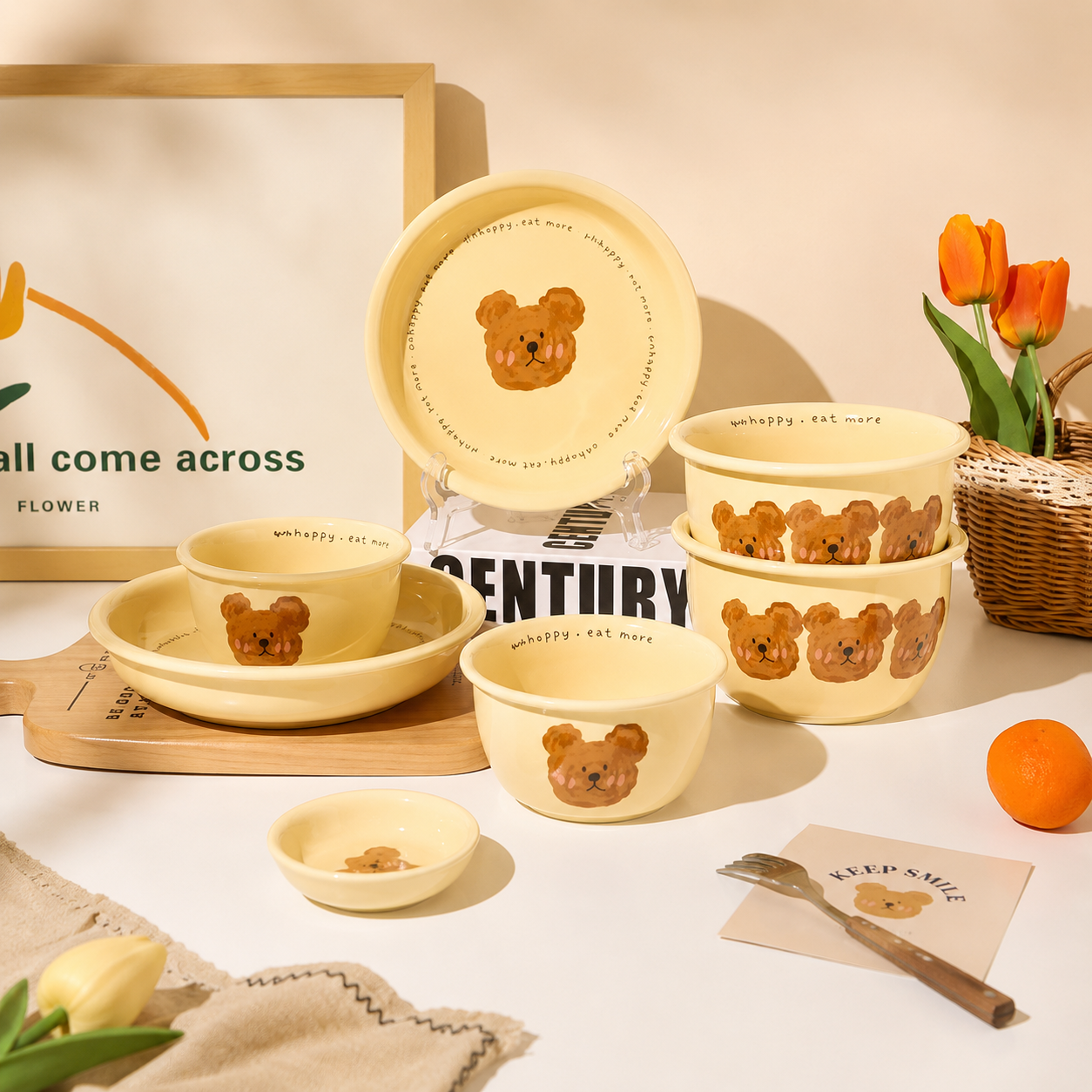 🐻 Emo Bear Ceramic Tableware