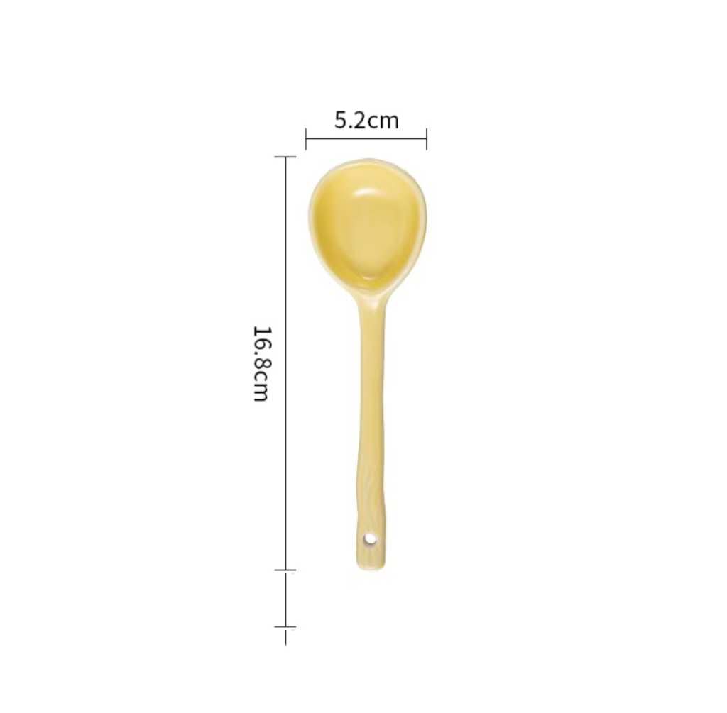 🥄 Cream Tone Ceramic Spoon