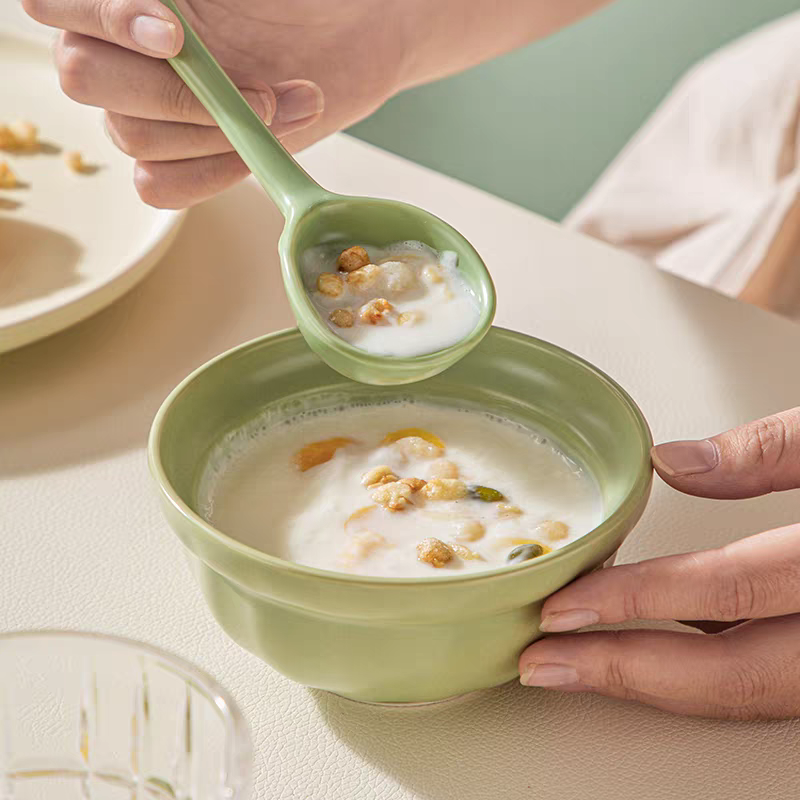 🥄 Cream Tone Ceramic Spoon