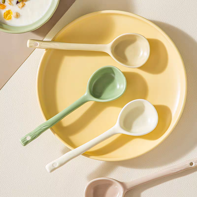 🥄 Cream Tone Ceramic Spoon