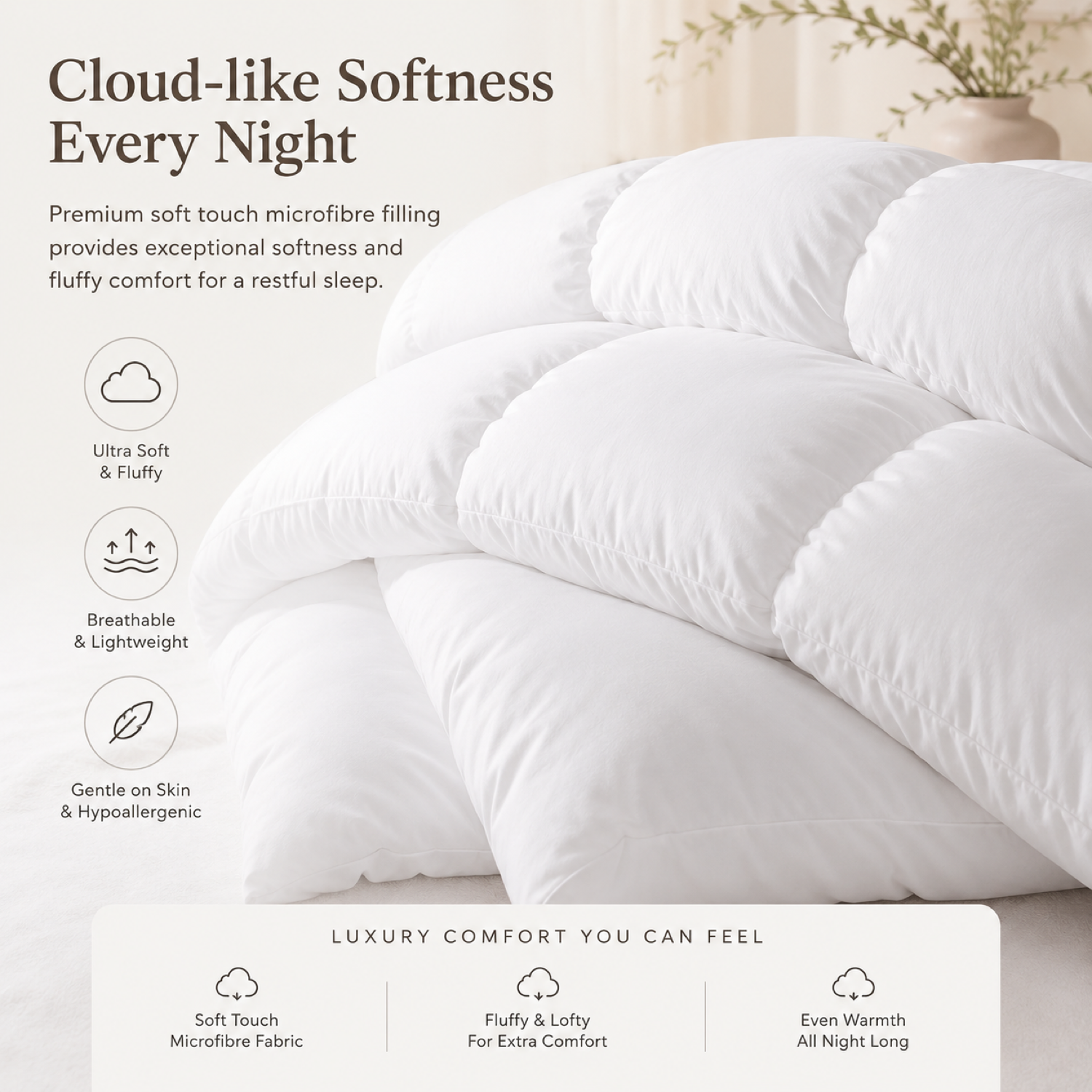CloudSoft 超细纤维羽绒被 – 10.5 托格