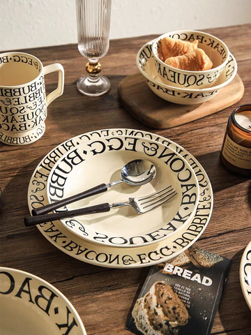 Bistro Letter Ceramic Set