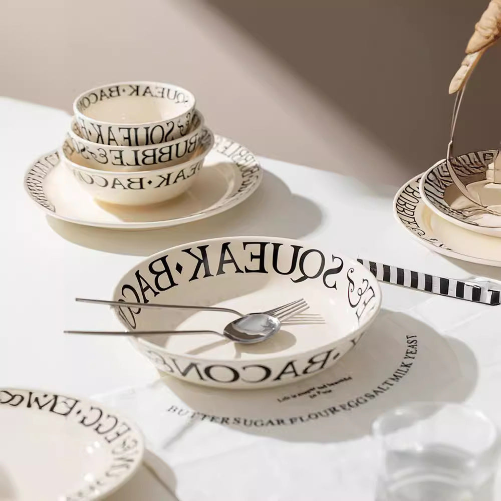Bistro Letter Ceramic Set