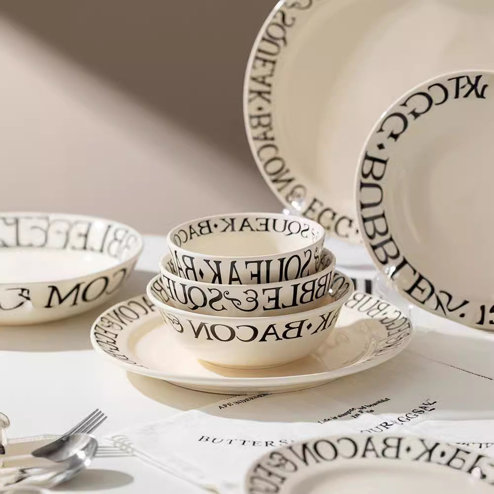 Bistro Letter Ceramic Set