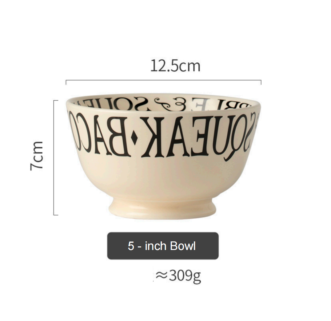 Bistro Letter Ceramic Set