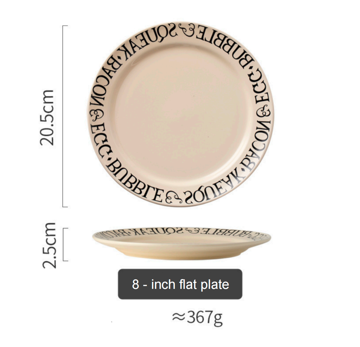 Bistro Letter Ceramic Set