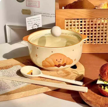 🥐 Sweet Croissant Ceramic Pot Set
