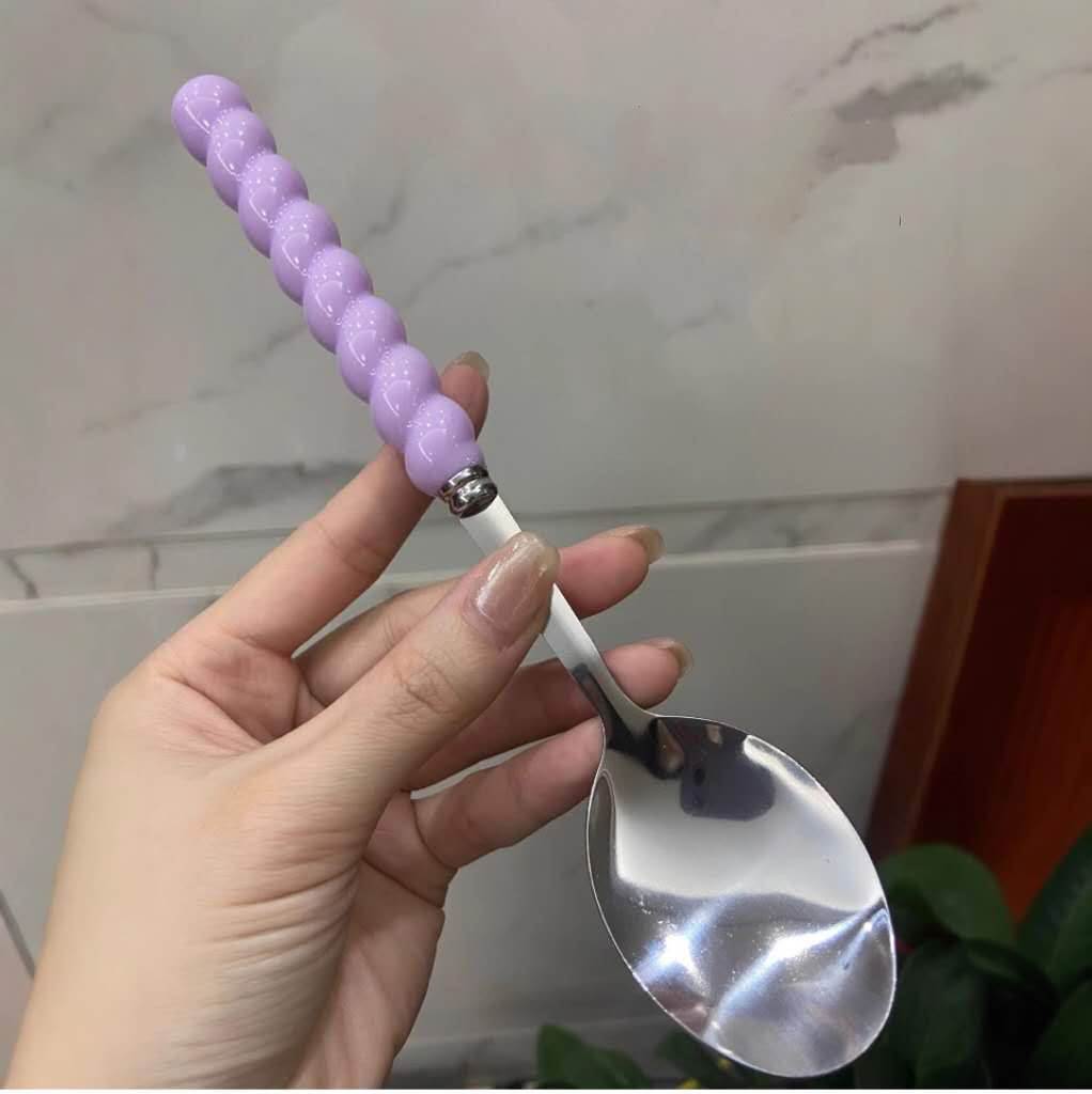 Bubble Bead Ceramic Handle Spoon