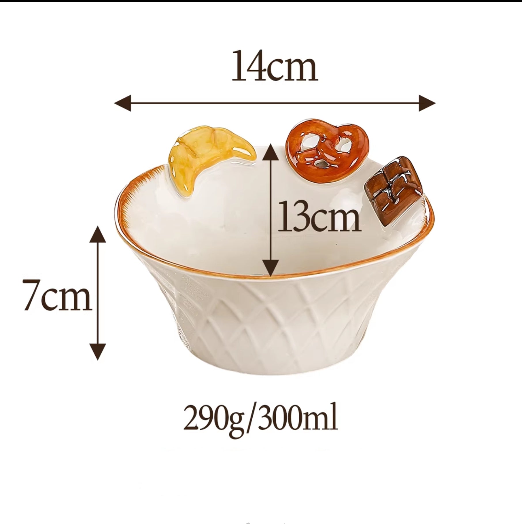 🍫 手绘3D巧克力陶瓷餐具套装