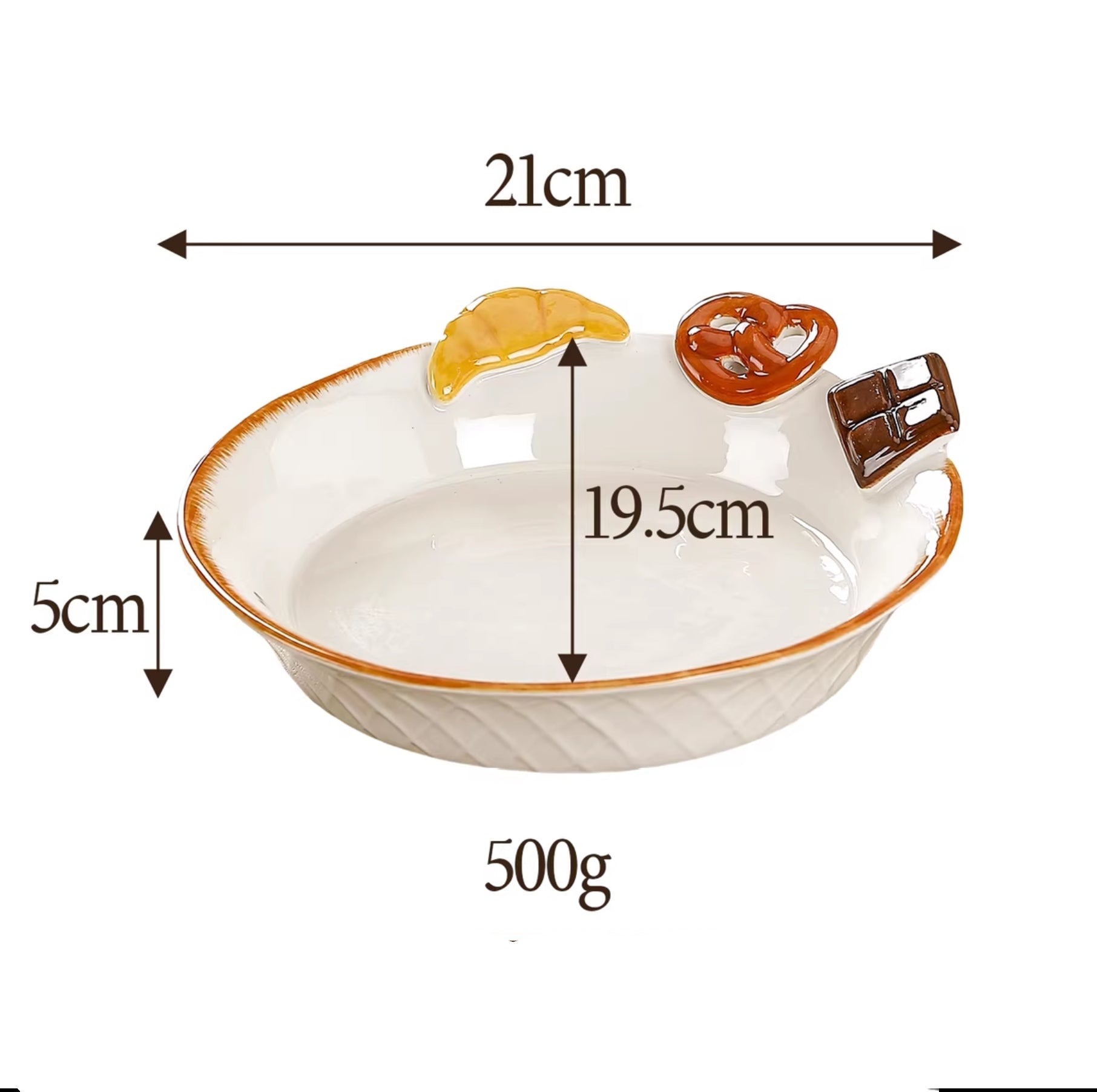 🍫 手绘3D巧克力陶瓷餐具套装