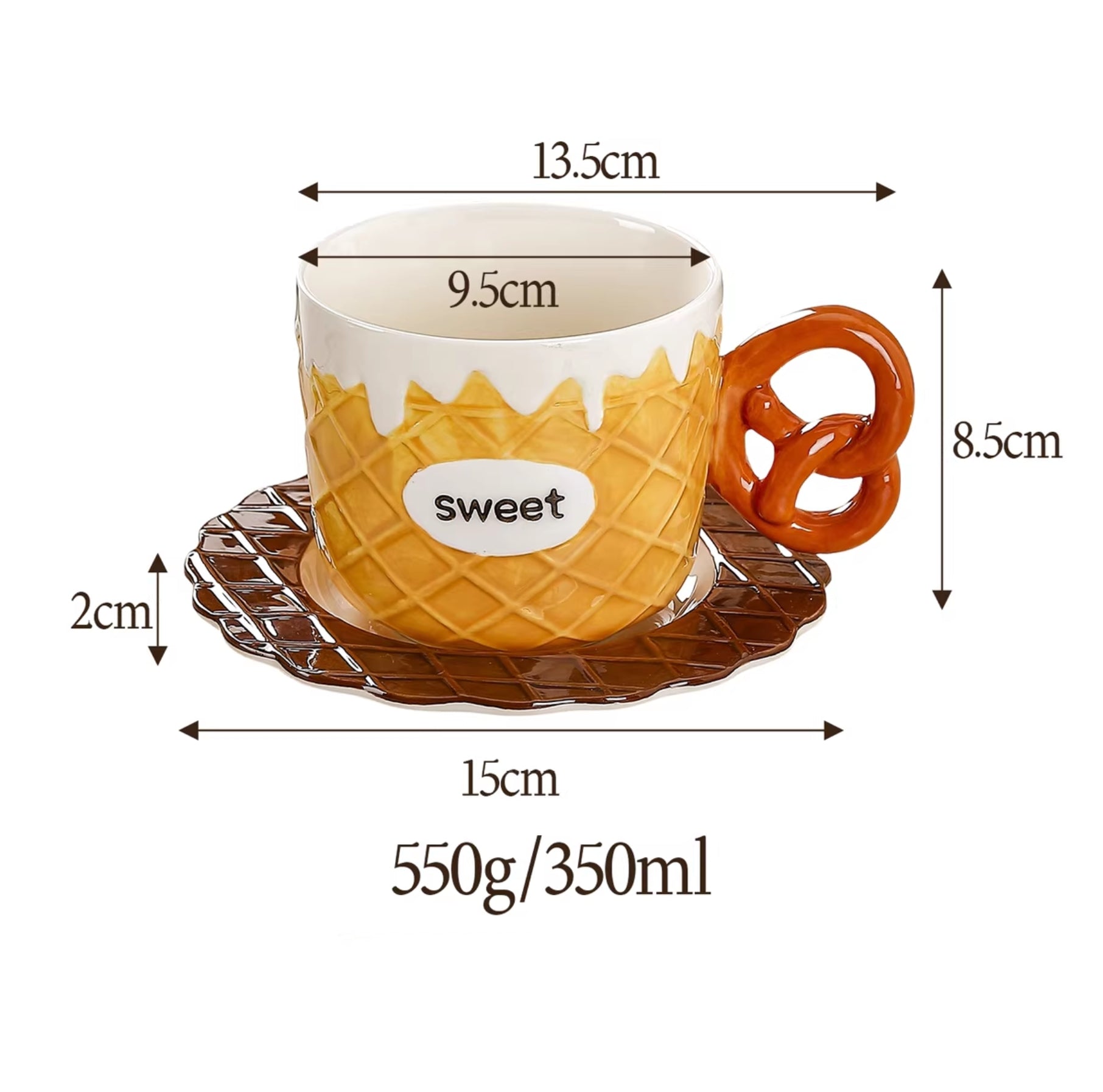 🍫 手绘3D巧克力陶瓷餐具套装