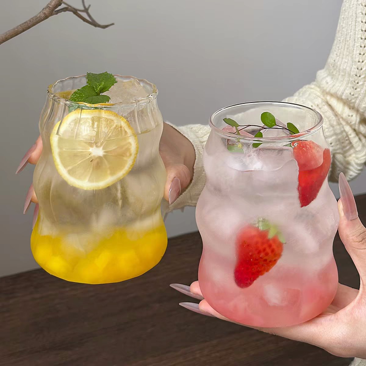 🫧 Ripple Glow Borosilicate Glass Cup