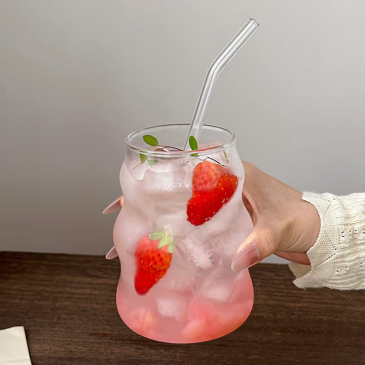 🫧 Ripple Glow Borosilicate Glass Cup