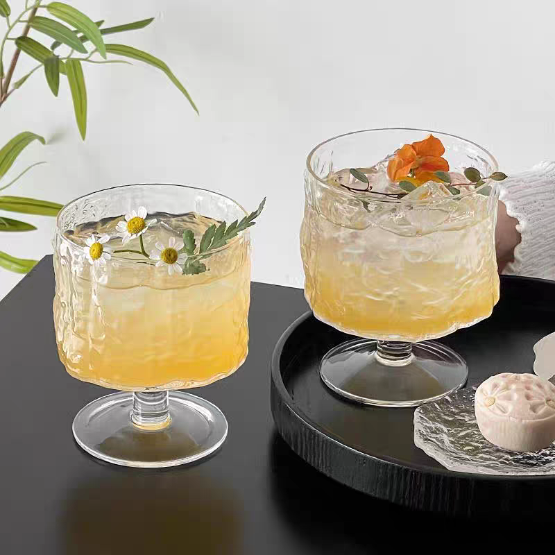🍸 Forest Glow Textured Cocktail Glass