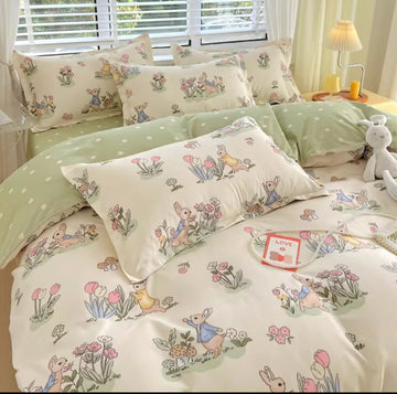 🐰 Garden Bunny Pure Cotton Bedding Set