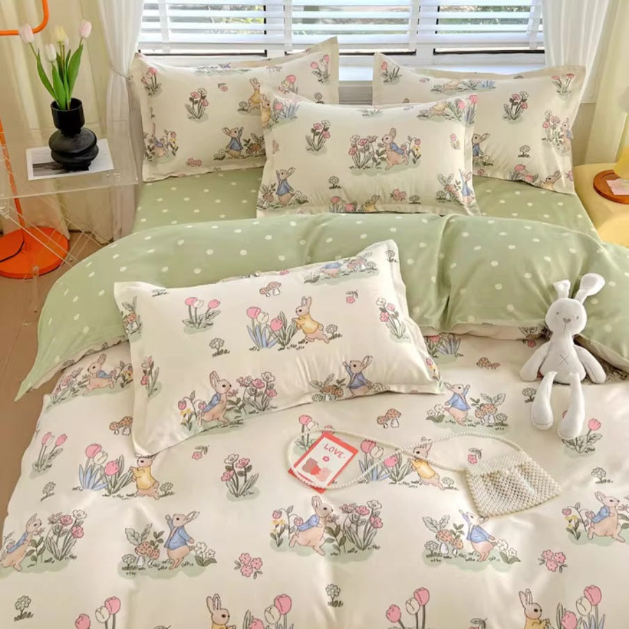 🐰 Garden Bunny Pure Cotton Bedding Set