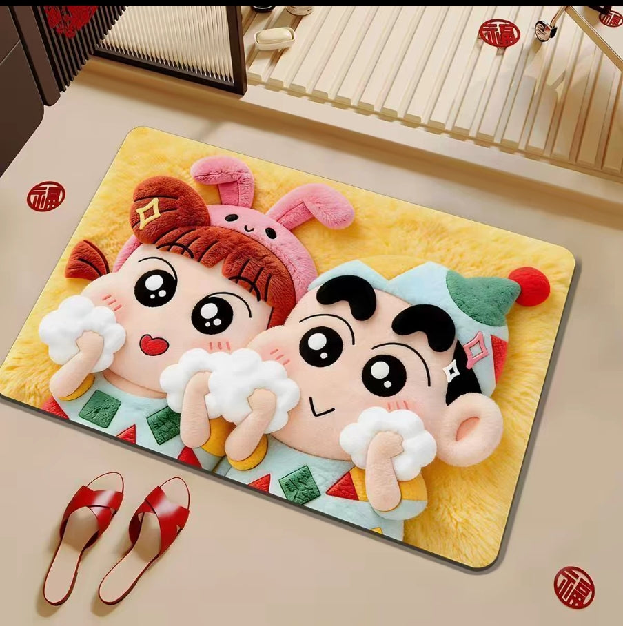 Cute Shin-chan Diatomite Bath Mat