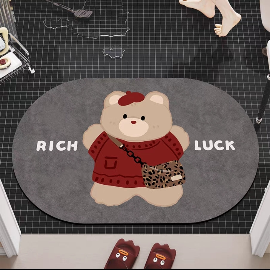 Cute Bear Diatomite Bath Mat