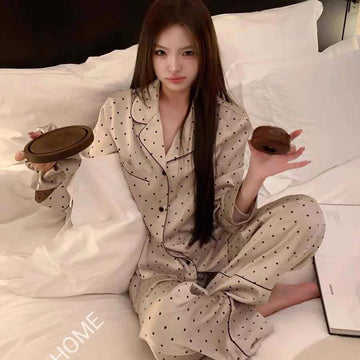 🕊️ 拿铁圆点家居服套装