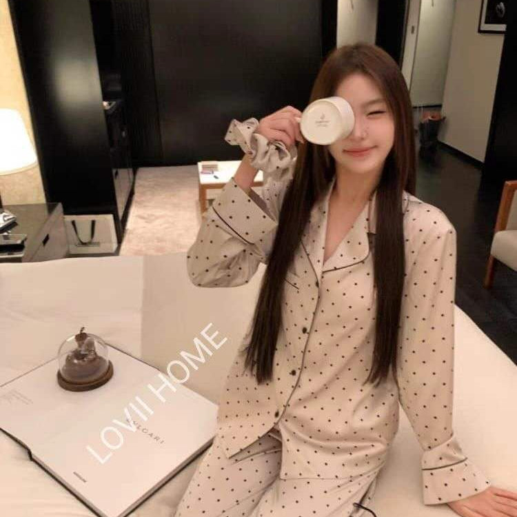 🕊️ Latte Dots Lounge Set