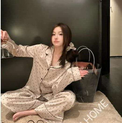 🕊️ 拿铁圆点家居服套装