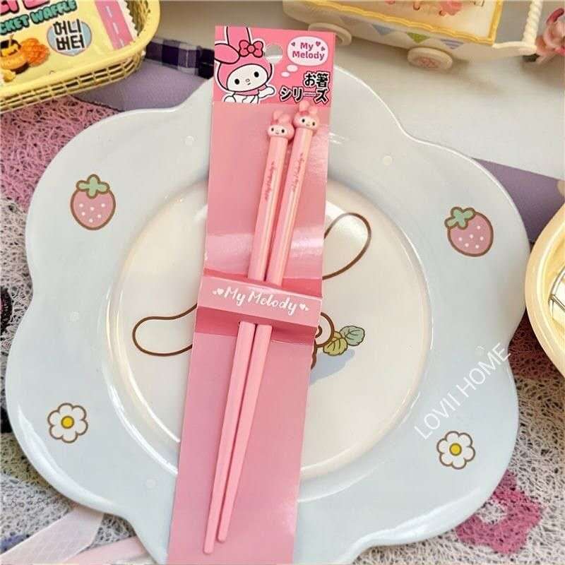 三丽鸥可爱卡通筷子 | Hello Kitty · 美乐蒂 · 酷洛米 · 玉桂狗