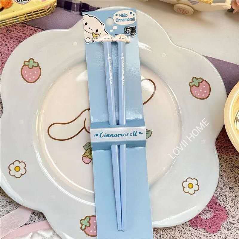 三丽鸥可爱卡通筷子 | Hello Kitty · 美乐蒂 · 酷洛米 · 玉桂狗