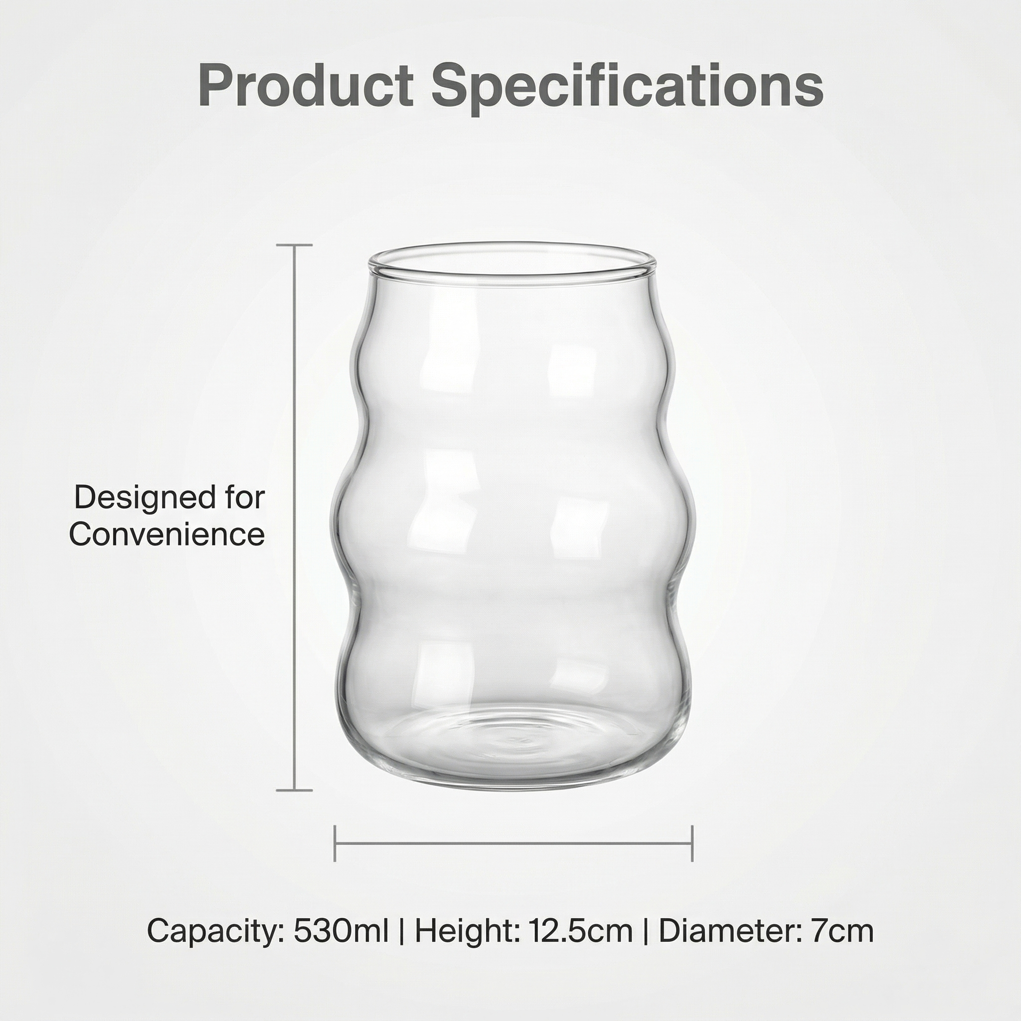 🫧 Ripple Glow Borosilicate Glass Cup